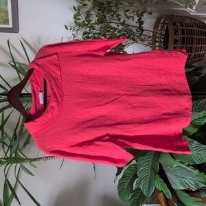 Pink Linen Short-sleeve top